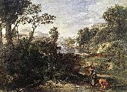 Nicolas Poussin Landscape with Diogenes oil painting reproduction